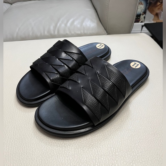 NWT - Leo Pucci Men’s Leather Sandals - Made in Italy - US 11/EU 44 - Picture 1 of 9